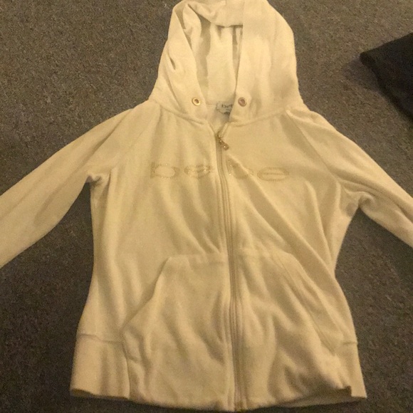 Off white Bebe velour zip up - Picture 2 of 3